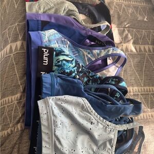 Shades of blue sports bra bundle
